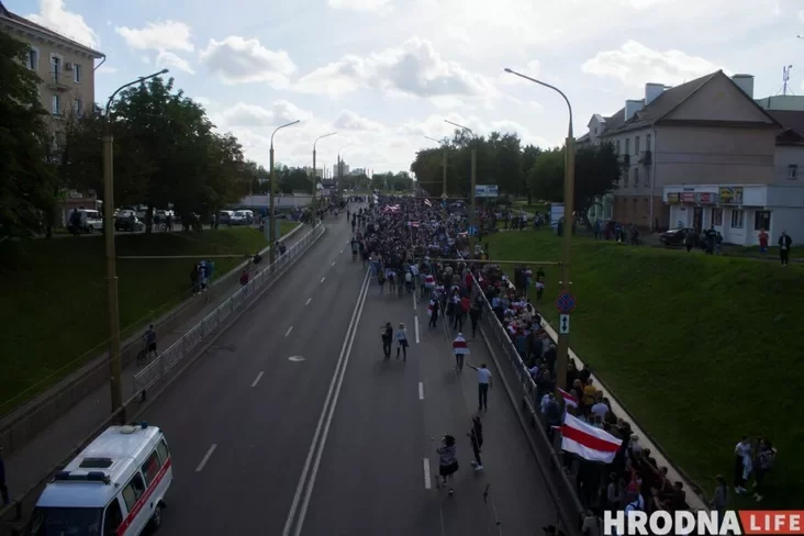 Adna z akcyj pratestu ŭ Hrodnie.