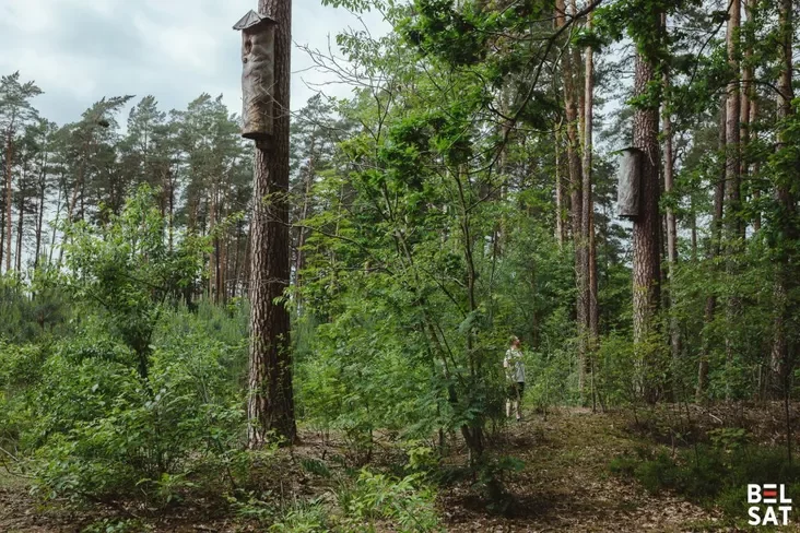 Borci ŭ lesie nie dalëka ad Aŭhustova, Polšča. 10 červienia 2025 hoda. Fota: Raul Dziuk / Biełsat