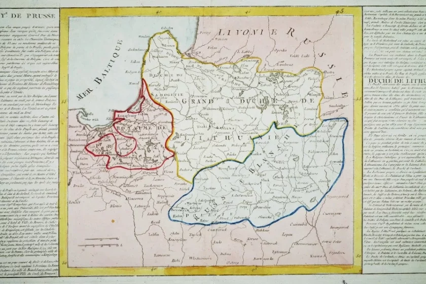 Karta Pruśsii, Vielikoho kniažiestva Litovskoho i Biełoruśsii. 1787 hod Map of Prussia, the Grand Duchy of Lithuania and Belarus. 1787 year Karta Prusii, Vialikaha Kniastva Litoŭskaha i Biełaj Rusi. 1787 hod