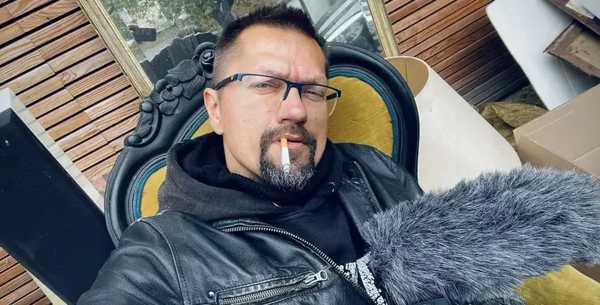 Januš Haŭryluk padčas zdymak