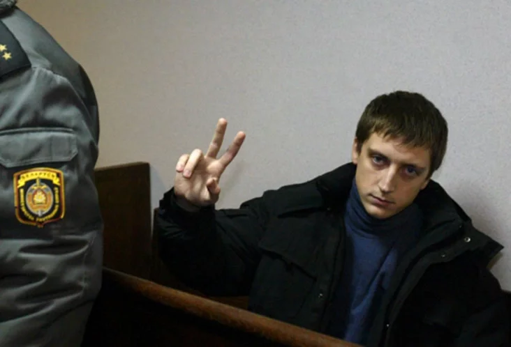 A member of the opposition Youth Front, Artur Finkevich in court during a new trial. Photo by Julia Darashkevich
