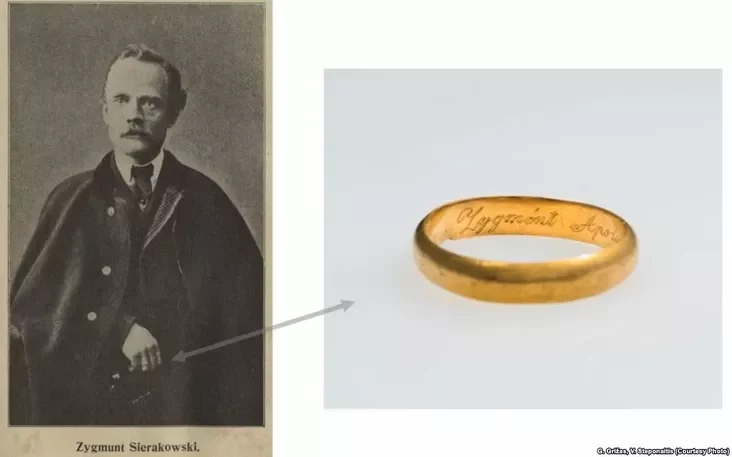 Załaty piarścionak, jaki naležaŭ Zyhmuntu Sierakoŭskamu