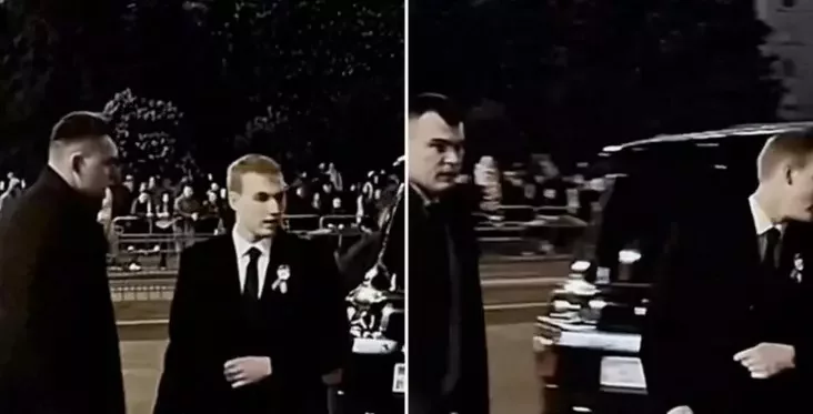 Artiem Sobieŝanskij soprovoždajet Nikołaja Łukašienko. Minsk, priedpołožitielno maj 2025 hoda. Skrinšoty: presidentsbp, Instagram