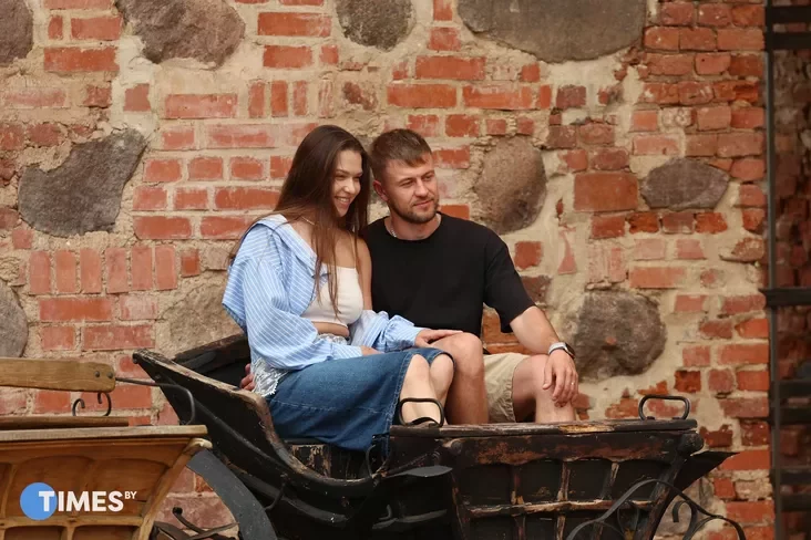 Turysty ŭ Mirskim zamku
